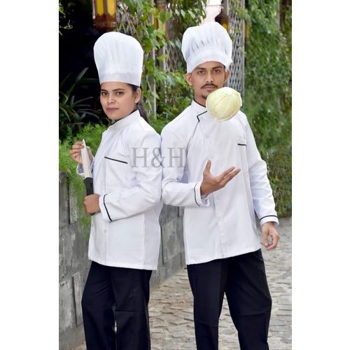 White PV and Cotton Chef Coat