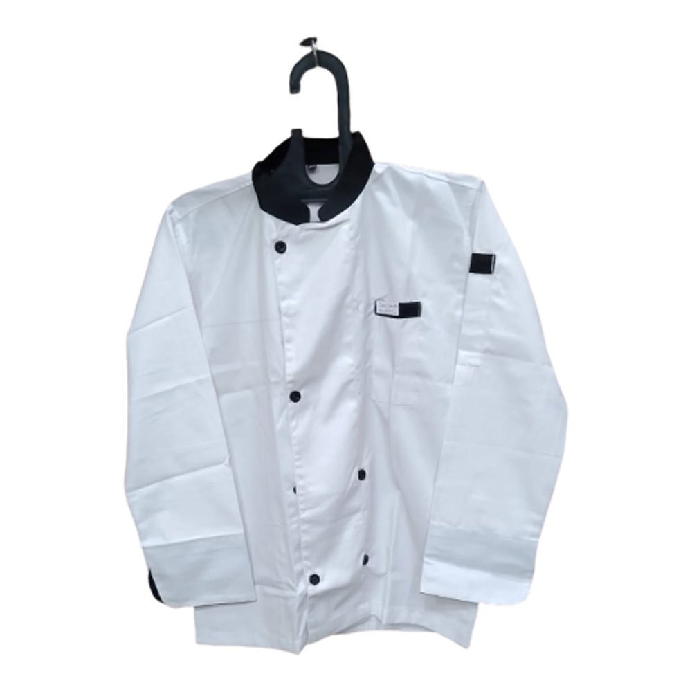 White and Black Men Cotton Hotel Chef Shirt, Handwash, Size: Medium