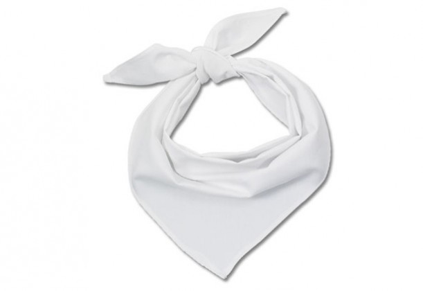 White Chef Neck Scarf, Machine Wash, Size: Free