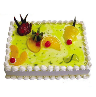 Kiwi Fresh Fruit Cake, Shape: Rectangular