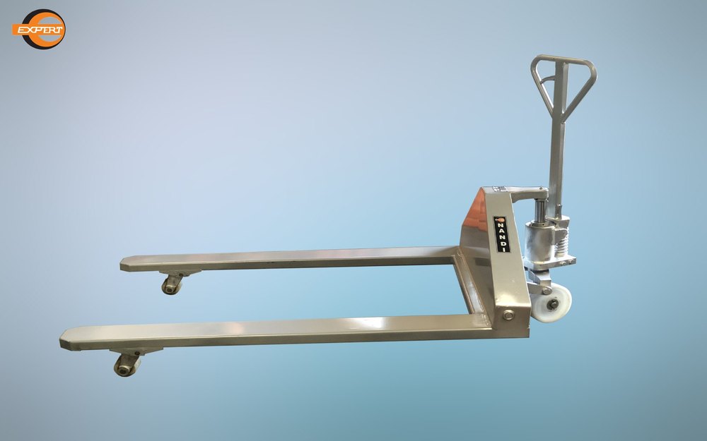 Hand Operated Stainless Steel Pallet Truck, For Material Handling, Model Name/Number: Nandi 3