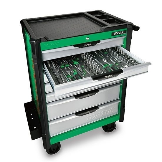 GREEN STEEL Tools Trolley 7 Drawer, For AUTOMOBILE