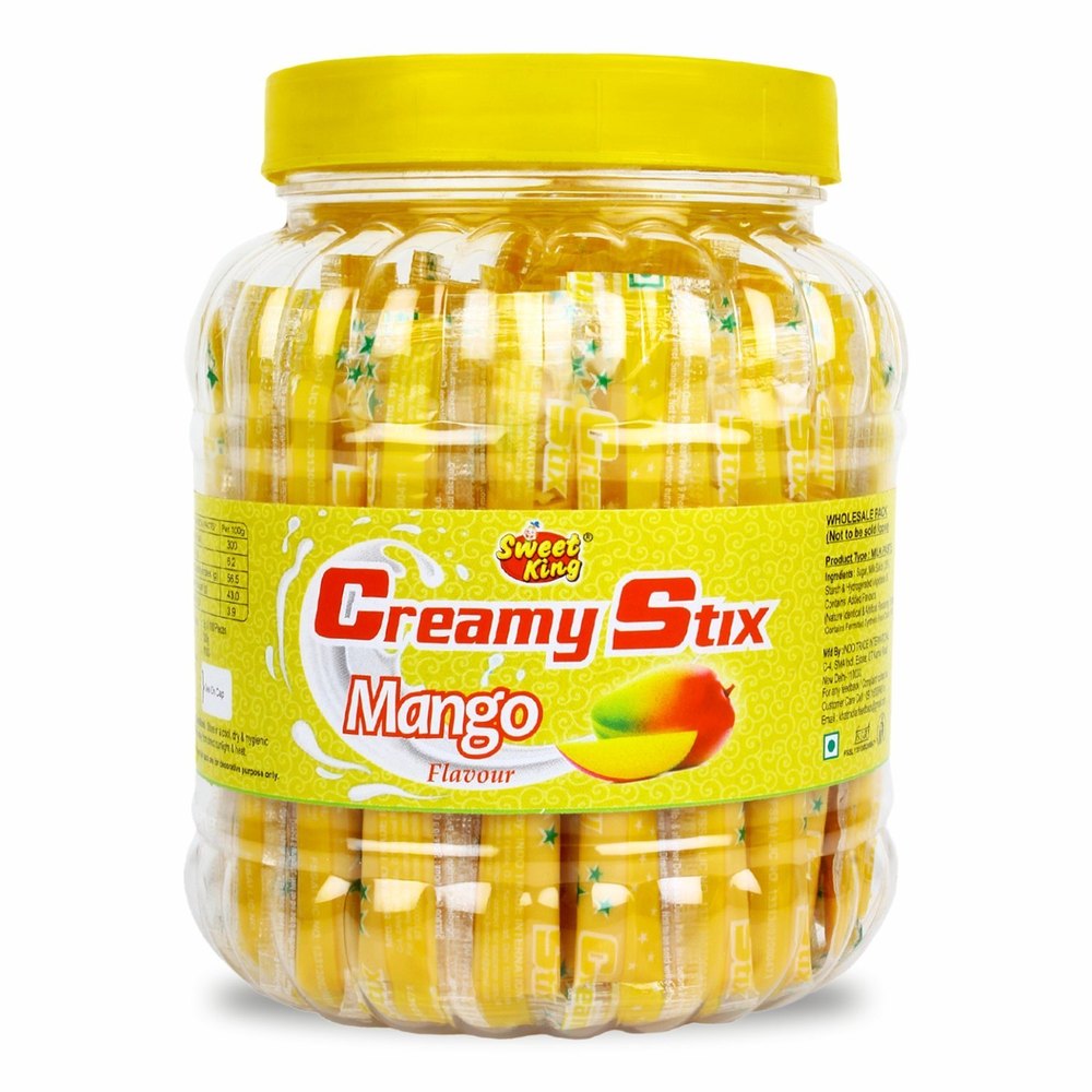 Rectangular Sweet King Mango Creamy Stix, 100 Piece, Packaging Type: Plastic Jar img