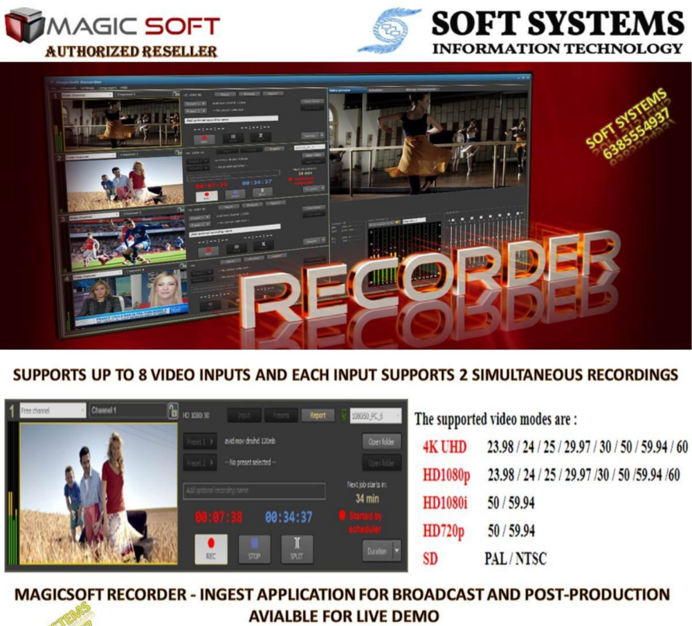 MagicSoft Recorder - Ingest Application for Broadcast and Post-production