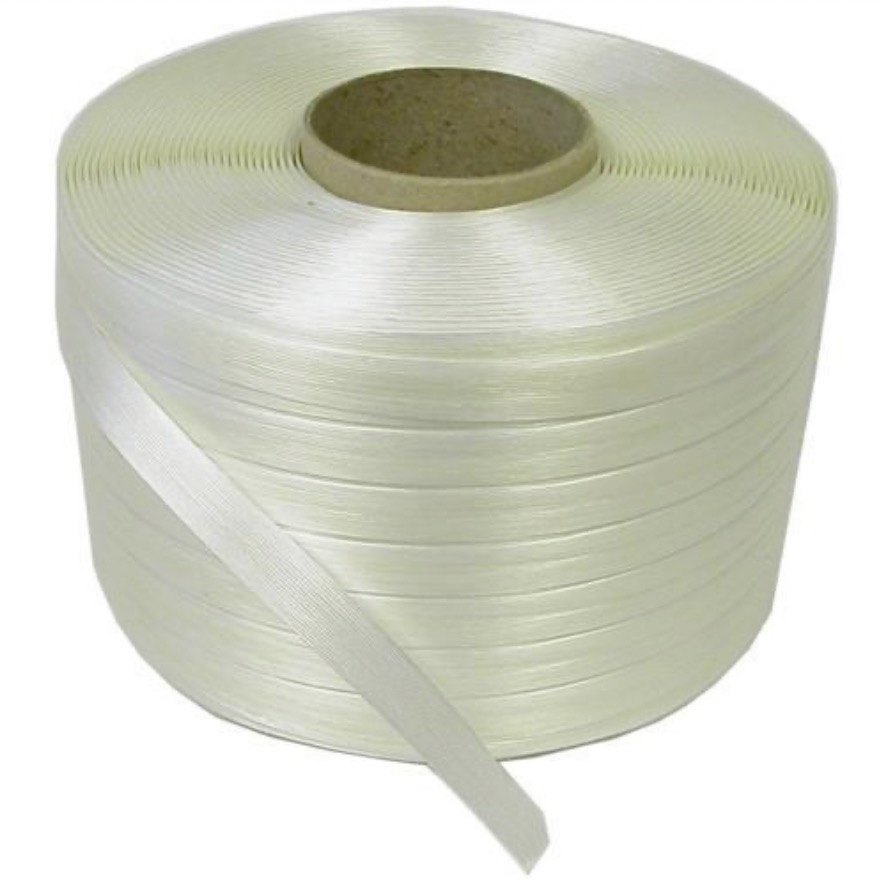 PACKNSTRAP White Polyester Composite Strap Cord Strap, Packaging Type: Carton