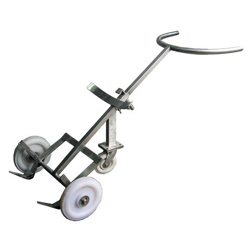 Bob Make Mild Steel Three Wheel Drum Trolley, No Of Wheels: 2, Capacity: 300 kg