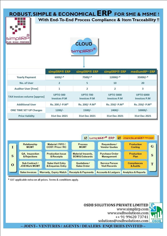 Bill Of Material - Bom - Simplirp Erp On Cloud img