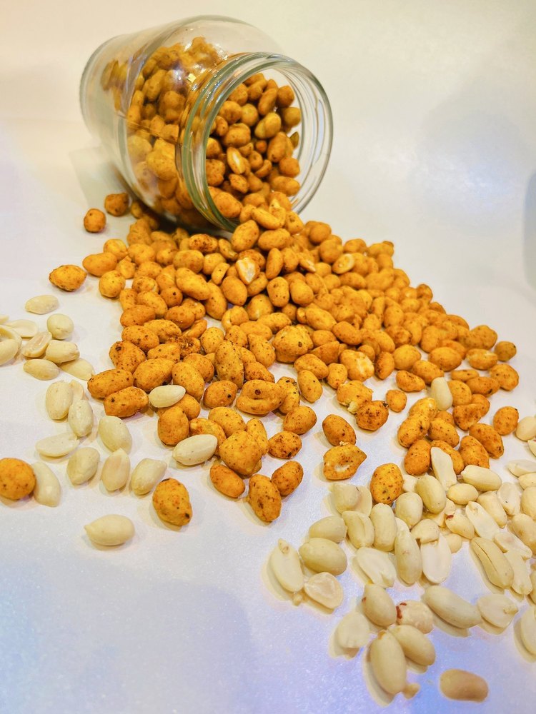 RIHAS Spicy Piri Piri Flavour Roasted Flavoured Peanuts, Packaging Type: 2 KG Vaccume Plastic Bag
