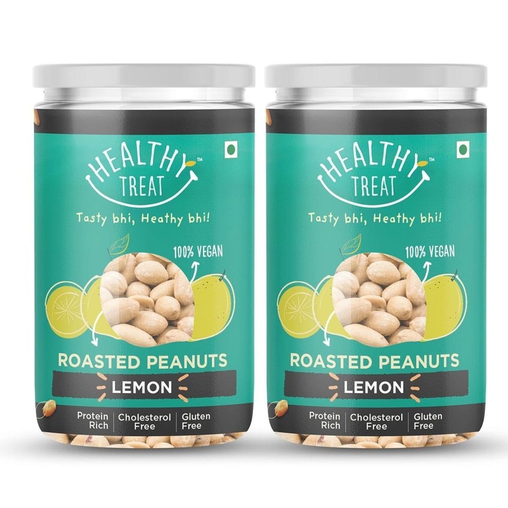 Healthy Treat Roasted Peanut - Lemon 400 Gm - Pack Of 2- 200 Gm Each, Packaging Type: Jar