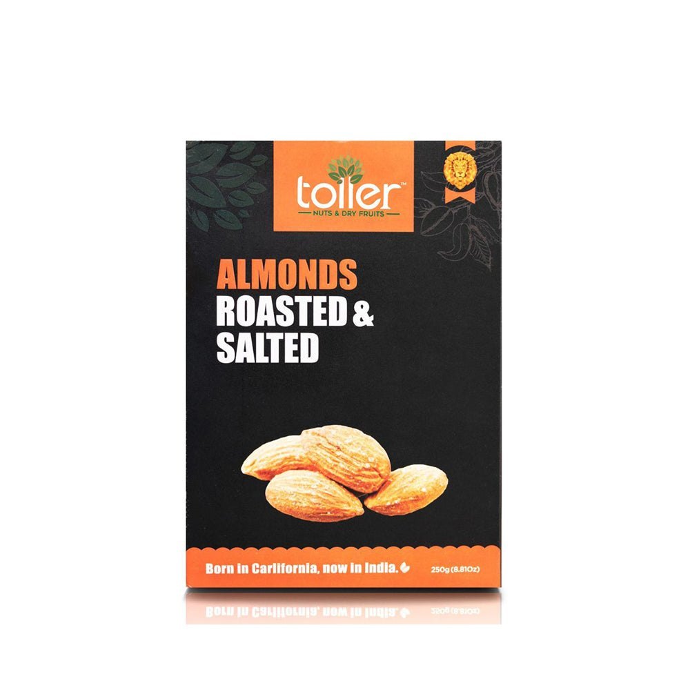 toller Salty Roasted And Salted Almonds - 250G, Packaging Type: Box
