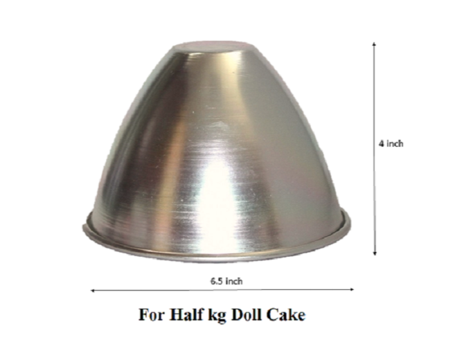 Aluminium Doll Bell Shape Cake Mould for Half kg, Capacity: 500 Gram