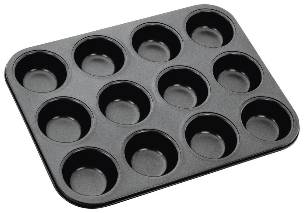 12 Cavity Muffin Tray Cup Silicone Muffin - Cupcake Baking Pan Non-Stick Mold