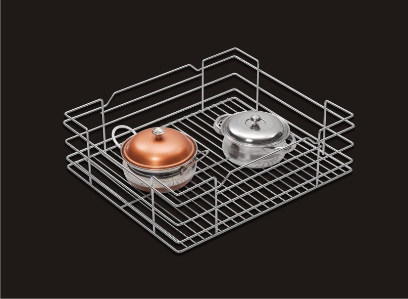 Unique Stainless Steel SS Kitchen Basket, For Home, Modular