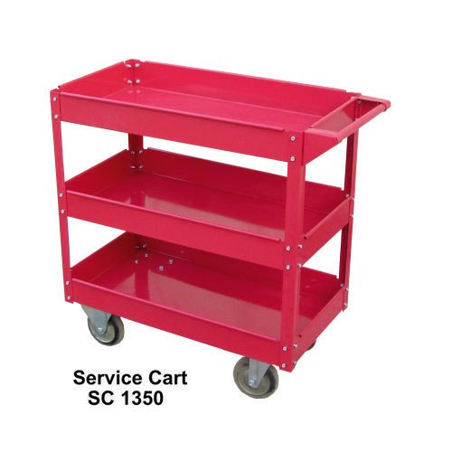 Silver Cold Rolled Steel Service Cart