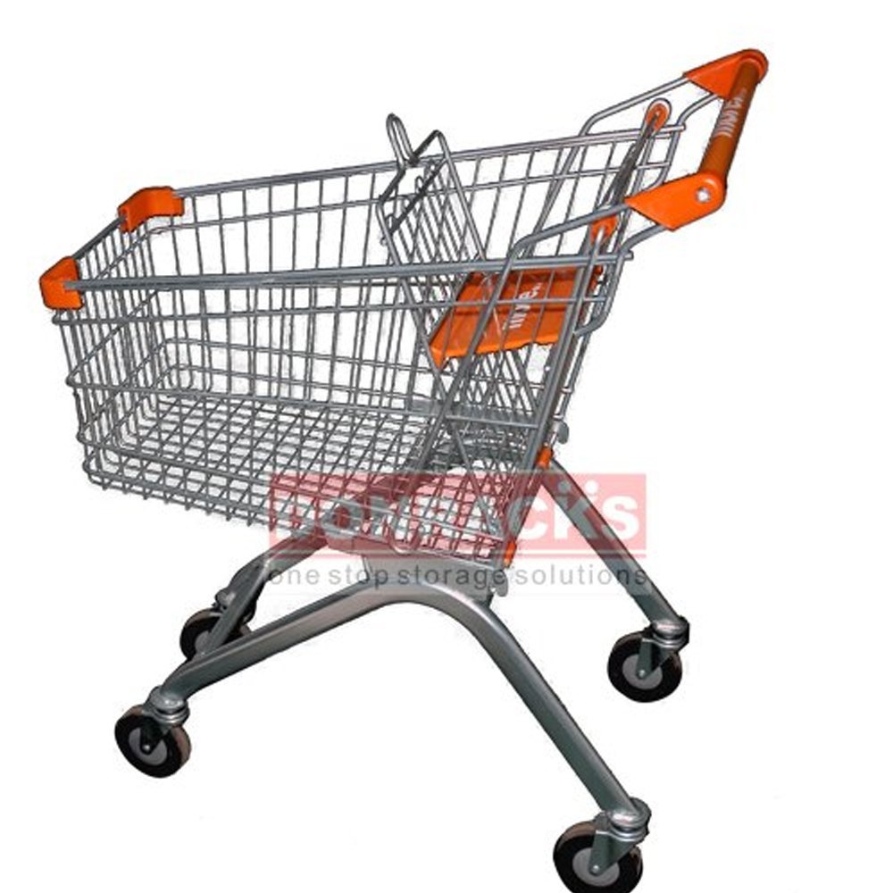 Donracks Four-Wheel Stainless Steel Shopping Trolley, For Supermarket