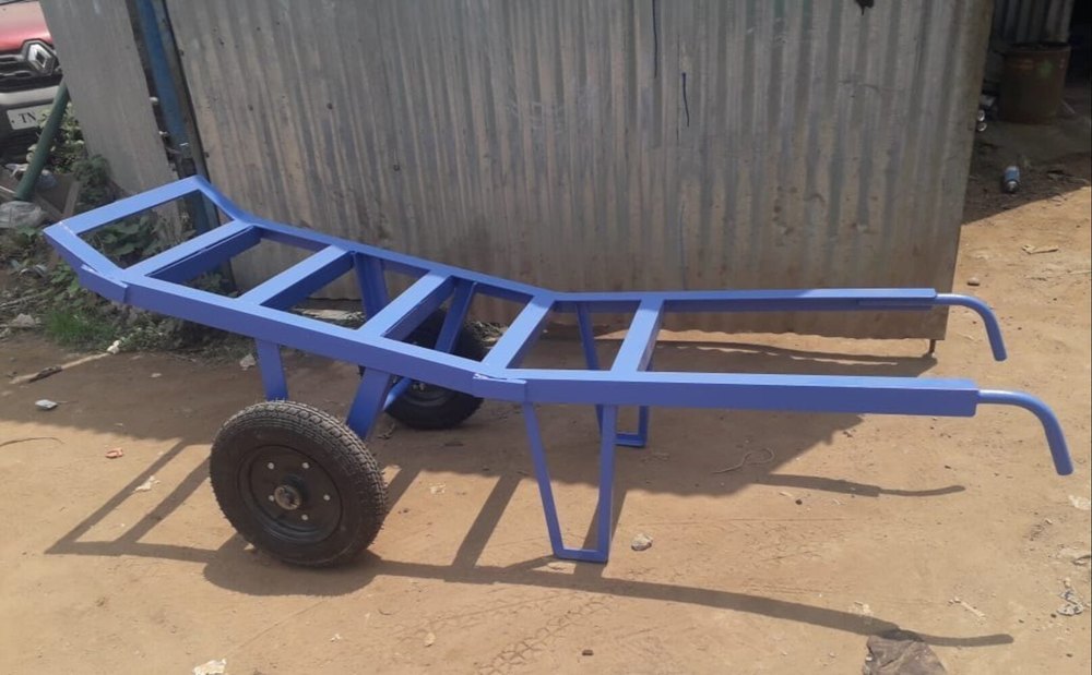 Manual Mild Steel Blue Bale Trolley, Rectangle