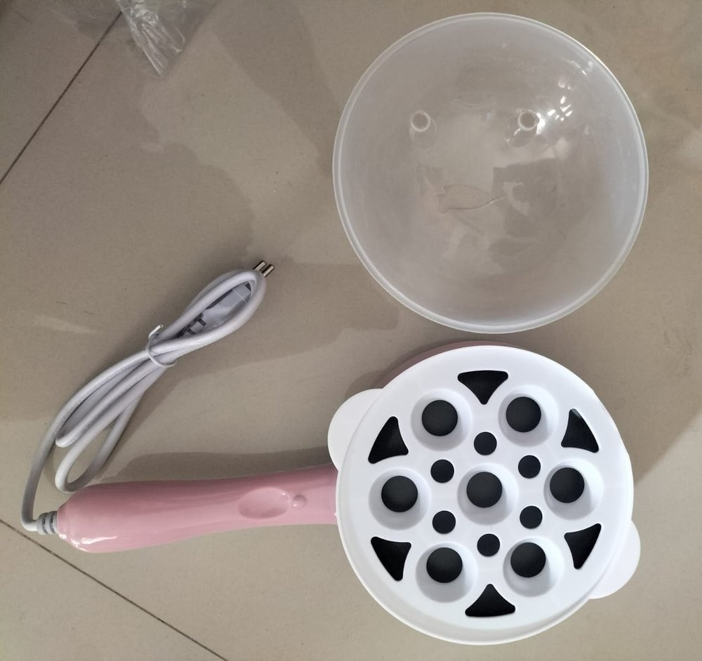 Plastic White And Pink Electric Egg Boiler Frying Pan, For Kitchen