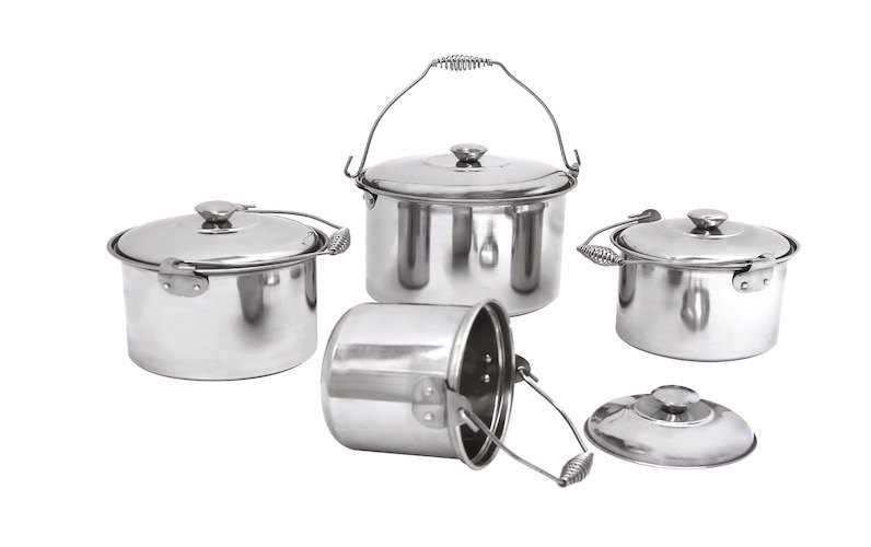 Stainless Steel New Dutch Oven with Spirng Handle