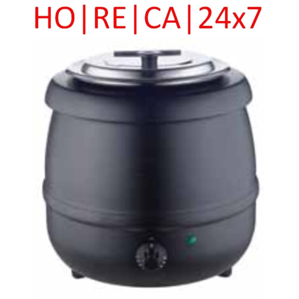 Black Electric Horeca247 Fiber Soup Tureen Handi Kettle, Capacity: 10 Litre