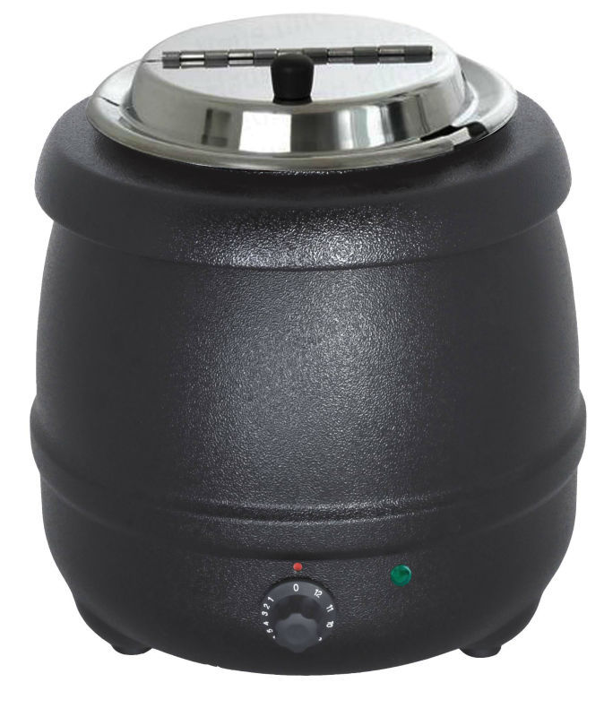 Black Round Electric Soup Kettle, For Commercial
