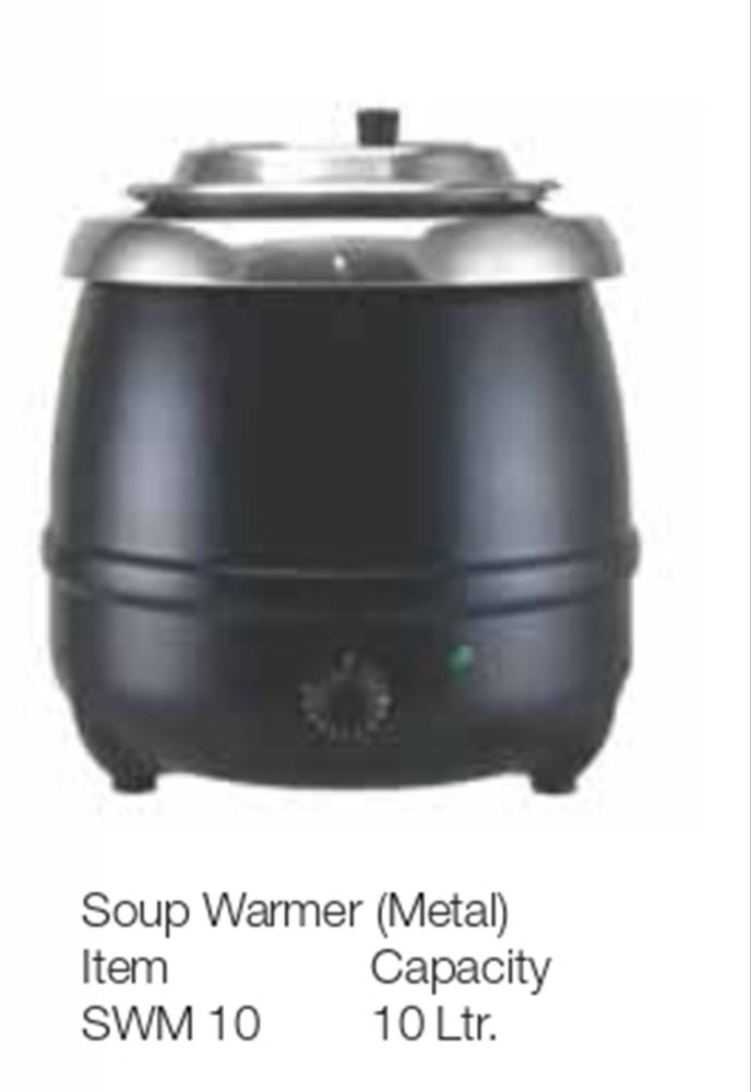 Black Stainless Steel Soup Warmer (Metal) 10 Ltr, For Kitchen
