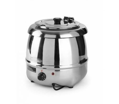 Stainless Steel Silver SS Electric Soup Kettle, For Hotel, Capacity(Litre): 10 Litre