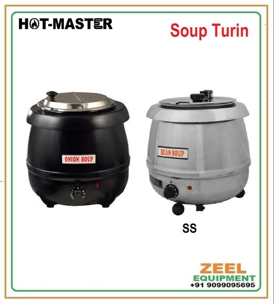 Hot Master Black Soup Turin for Hotel, Size: 10 Ltr