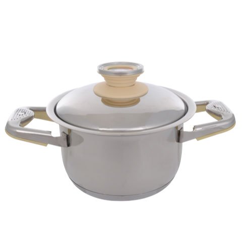 Nutricook Cookware With Lid 2.2 Litre 316 L Surgical Grade SS Sauce Pot, Model Name/Number: Nc 22-18, Size: 2.2ltr 18cm