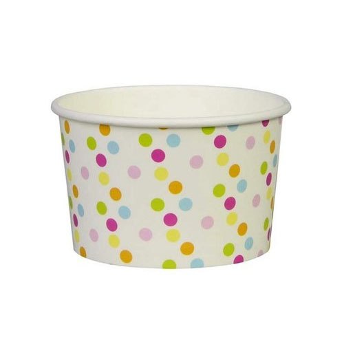 White Disposable Plastic Ice Cream Cup