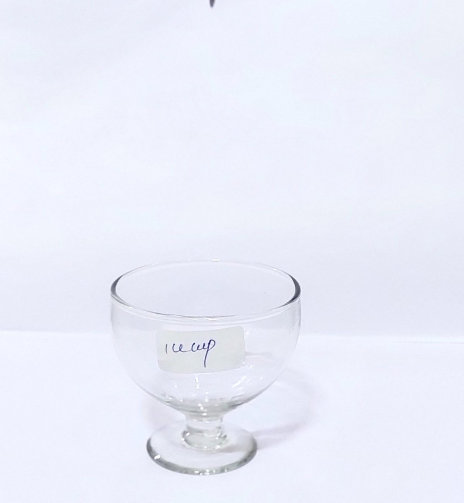 Transparent Glass Ice Cream Cup, Size: 300ml