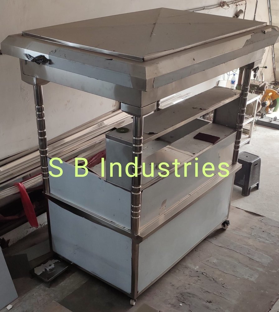 Stainless Steel Pav Bhaji Counter, For Street Food Stall