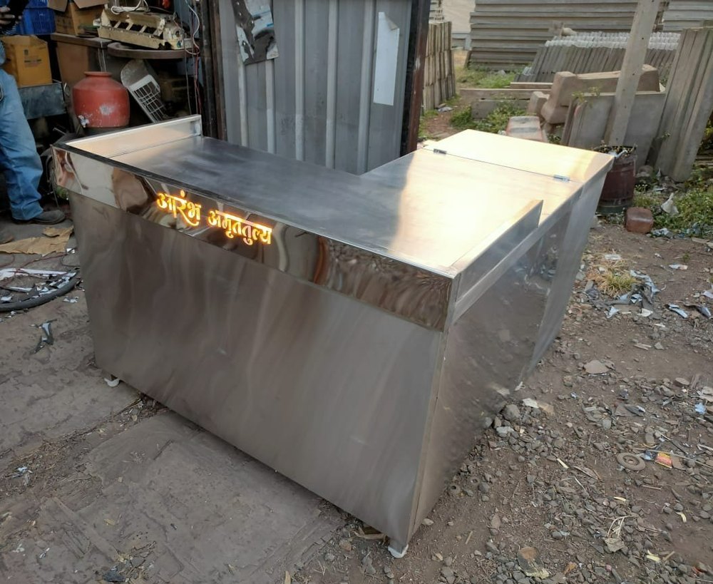 Stainless Steel Service Counter, For Street Food Stall