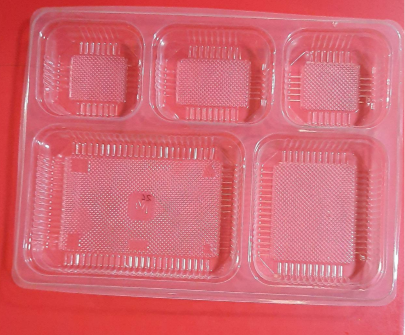 Plastic Transparent 5 CP Meal Tray img