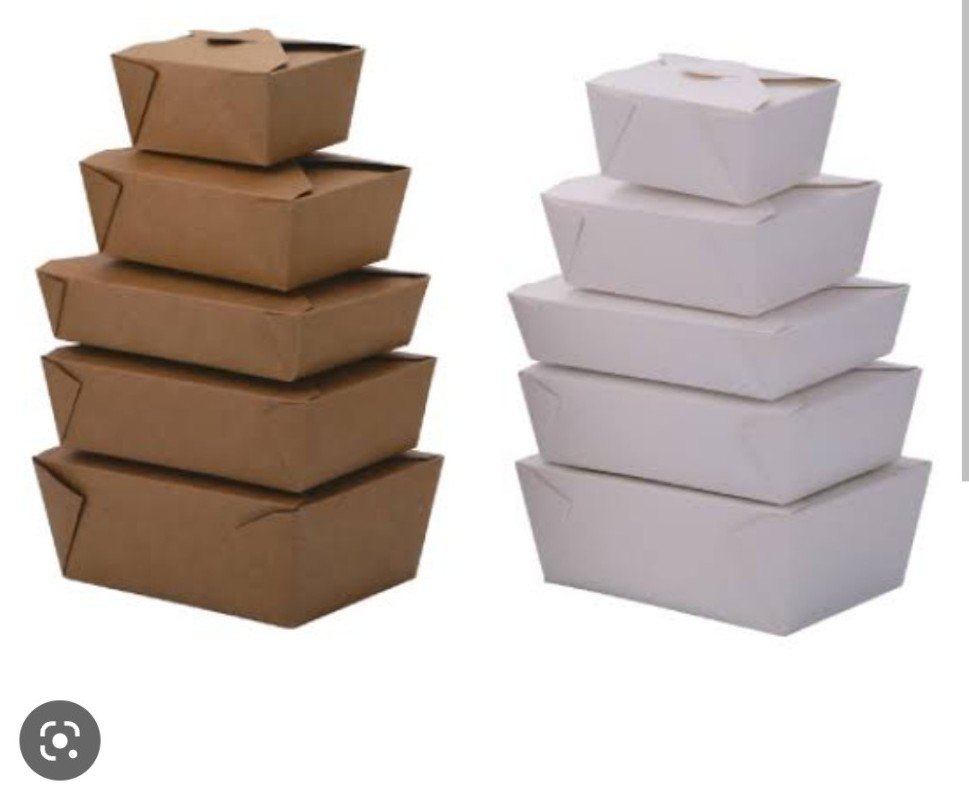 White 500 mL Disposable Food Paper Square Container img