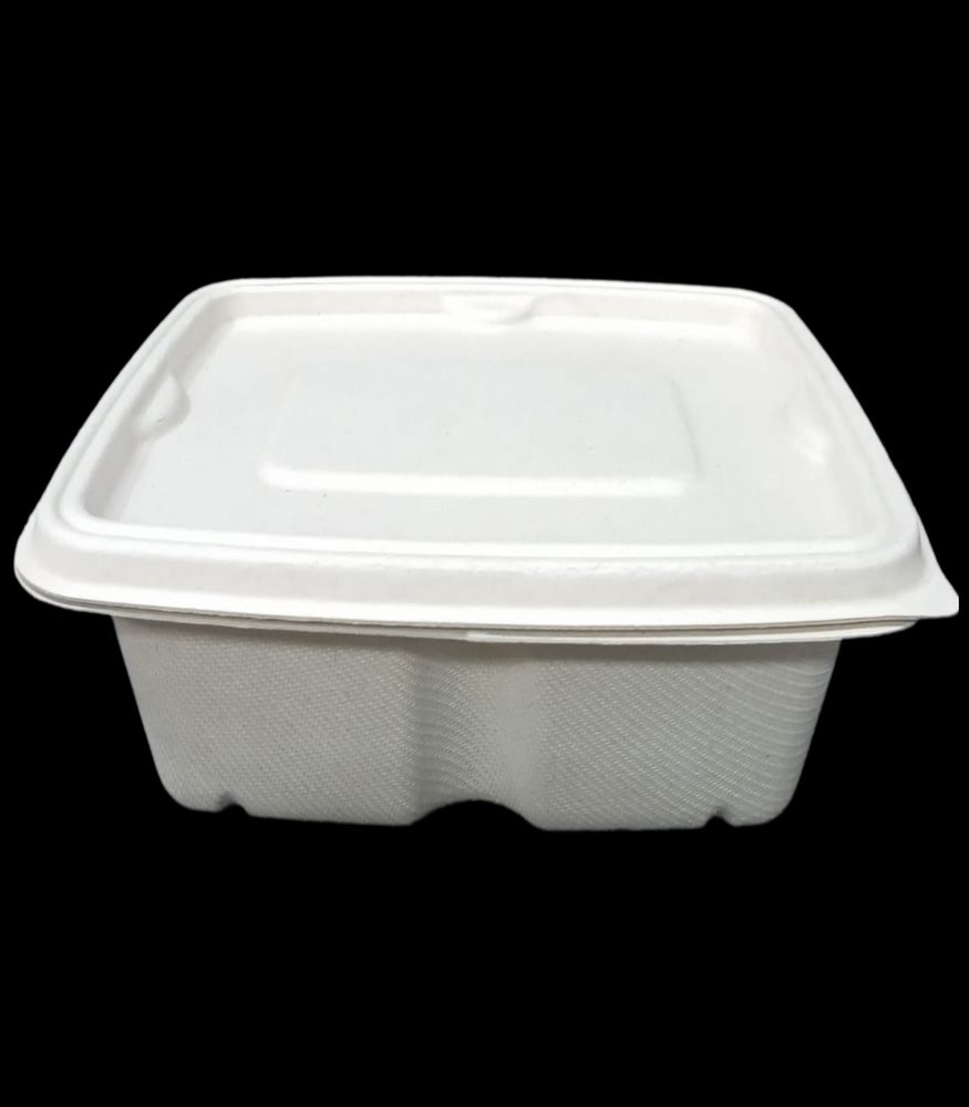 White 1000ml Rectangular Zume Container, For Event and Party Supplies