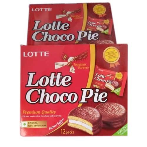 Lotte Choco Pie, Packaging Type: Packet, Shape: Round img