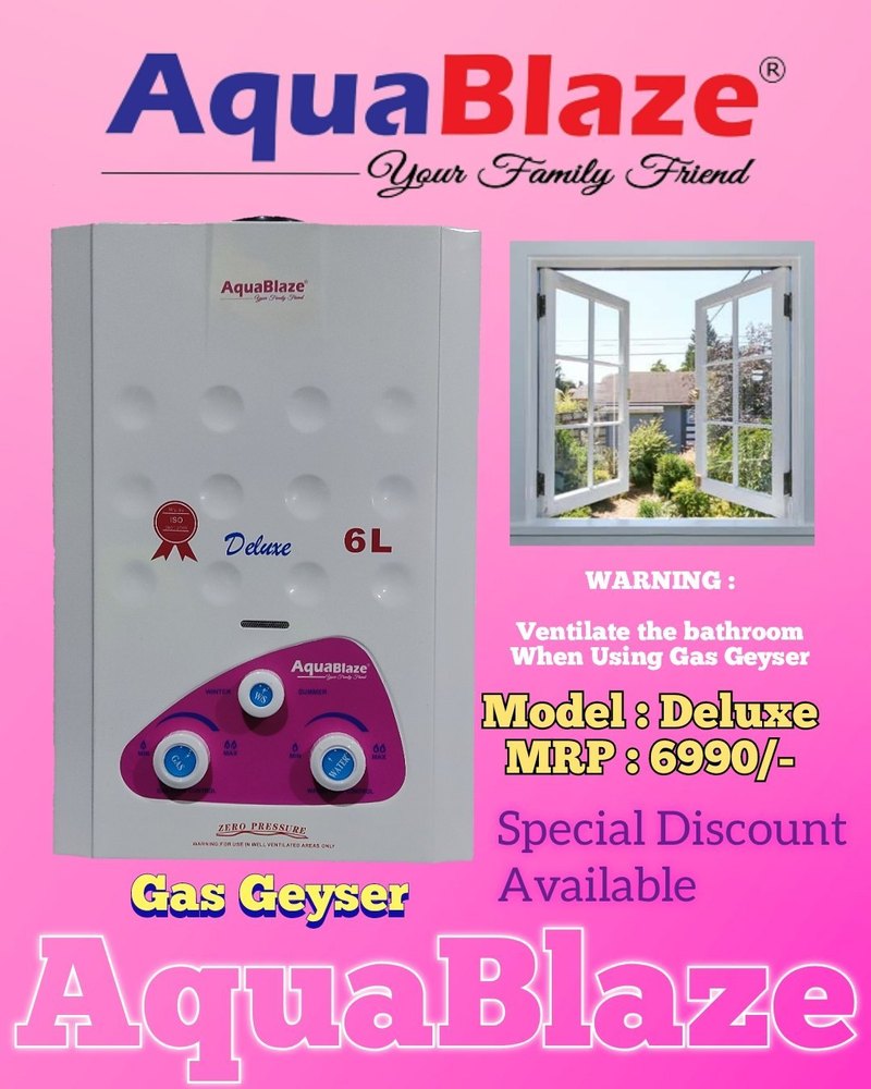 Offline & Online Fully Automatic Gas Geyser, in karnataka, Model Name/Number: Ab Deluxe 6 Ltr Capacity img