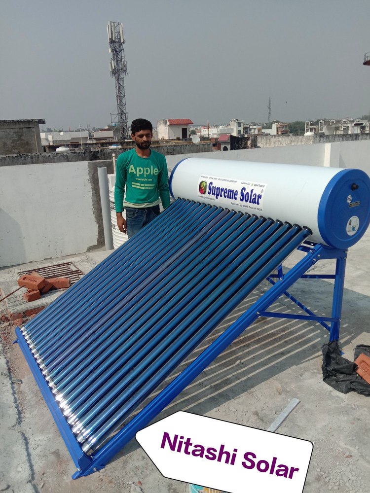 Storage Solar Water Heater, Blue