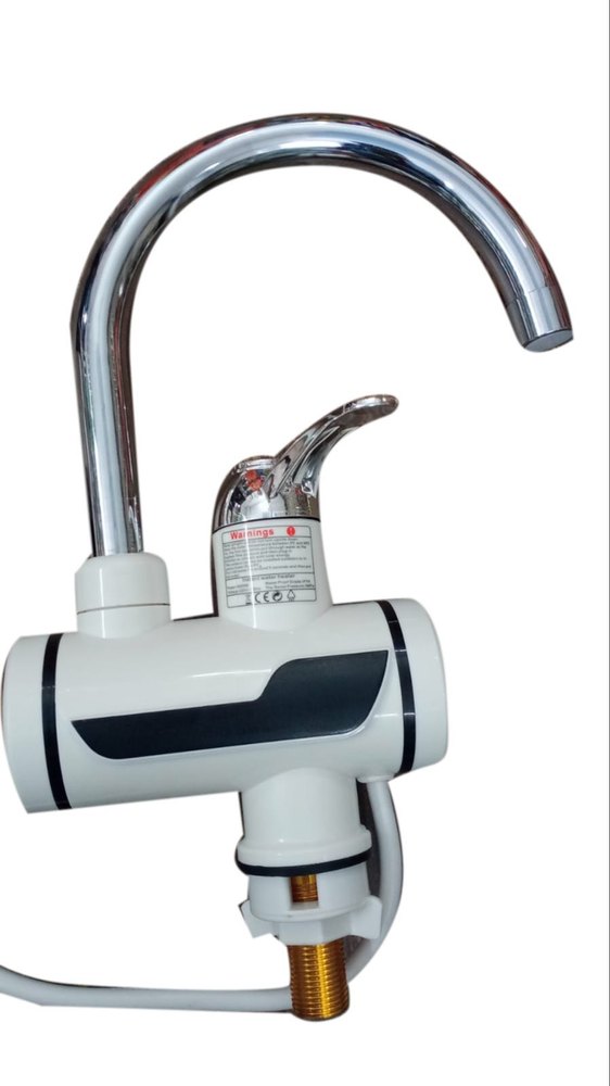 White And Black SS And Plastic Instant Electric Heating Water Faucet, For Bathroom