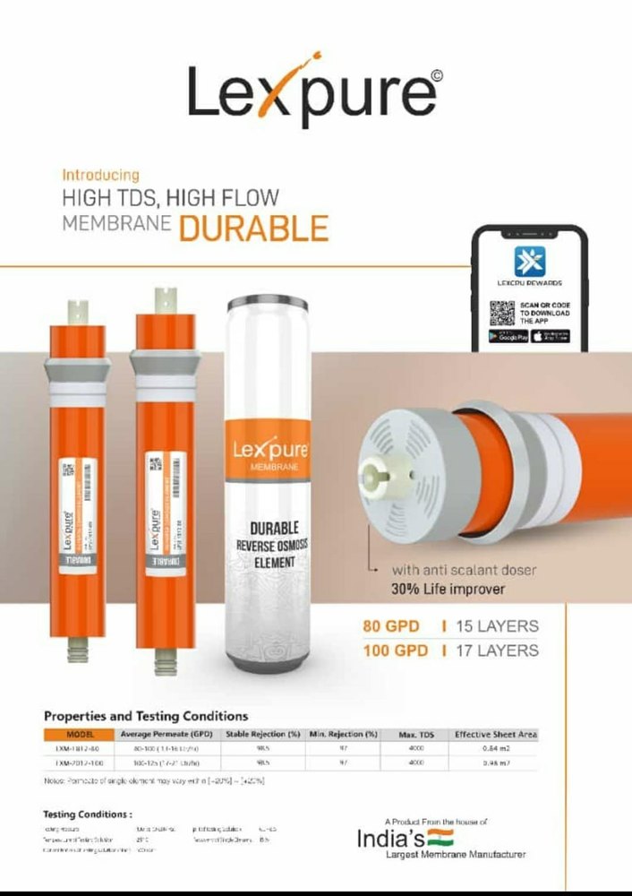 Domestic RO Membrane, 100 gpd img