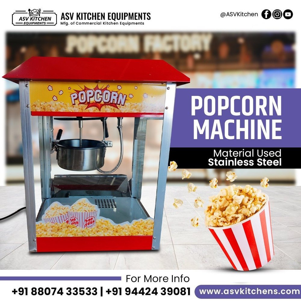 Popcorn Making Machine, 1-25, Capacity: 300 Grams Per Batch
