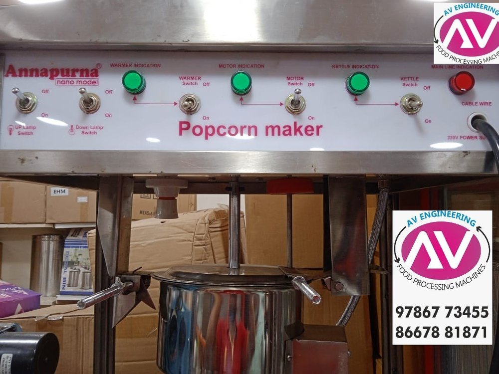 Annapurna Popcorn Machine, 50-75, Capacity: 250