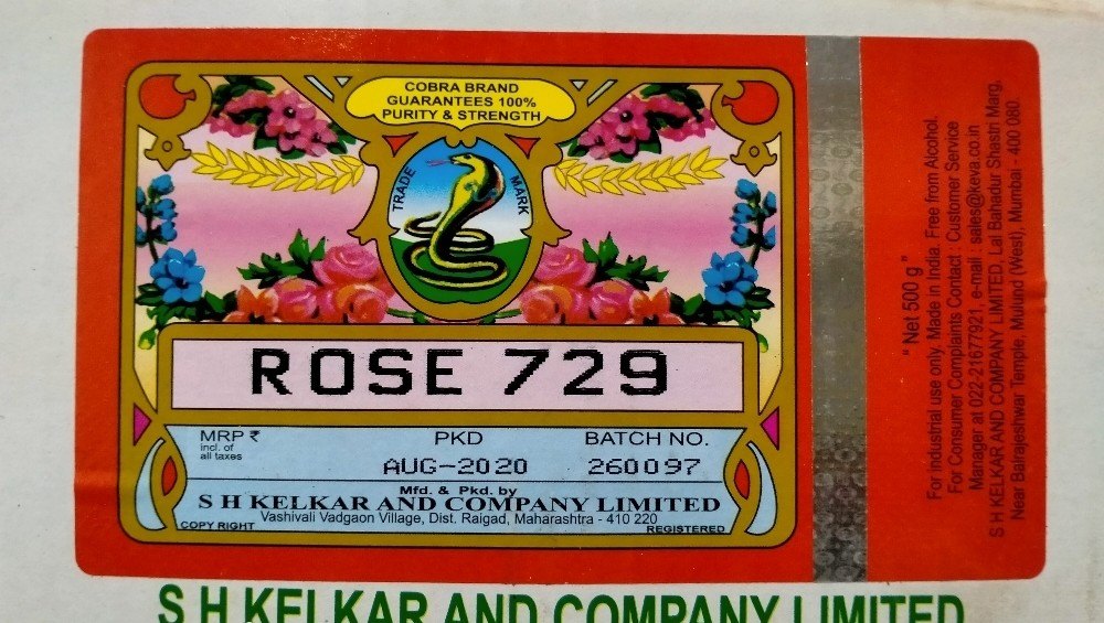 Liquid Rose 729, Packaging Type: Bottle, Packaging Size: 500 Gm, 10 Kg