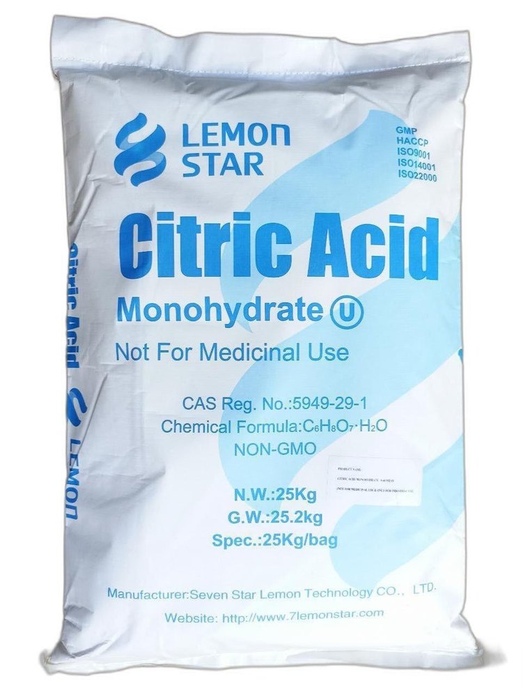 Citric Acid Monohydrate, For Textiles, Packaging Type: Bag Packing