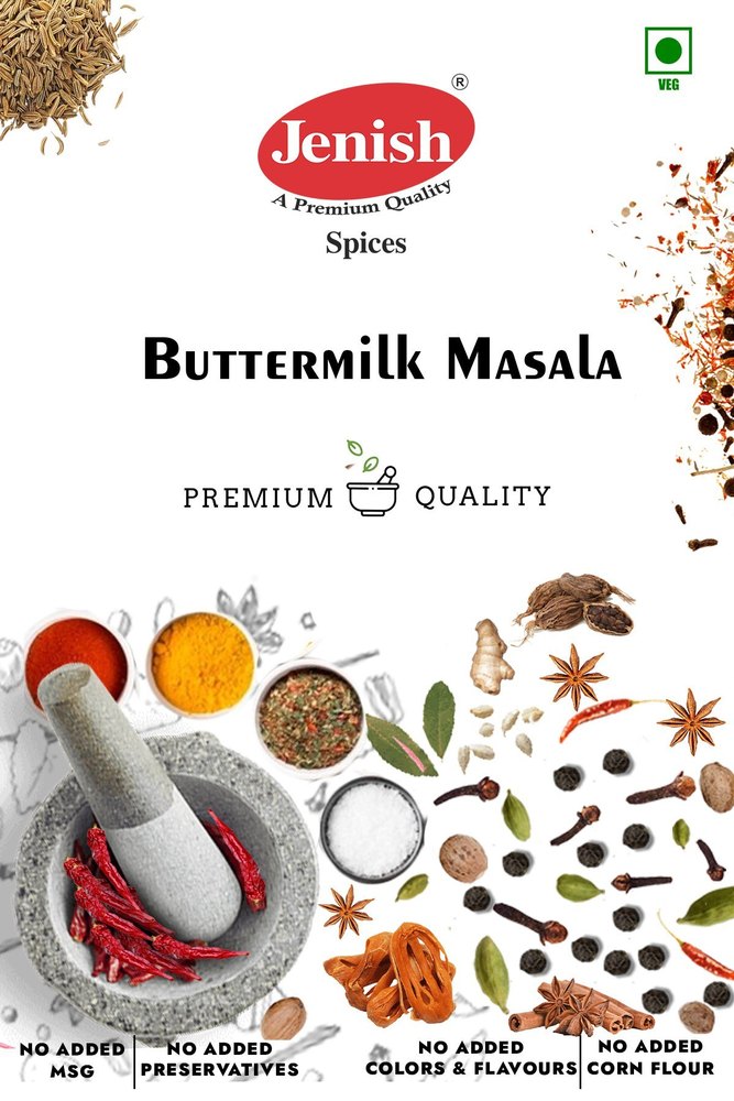 Jenish Buttermilk Masala, Packaging Type: Packet, Packaging Size: 250 Gm