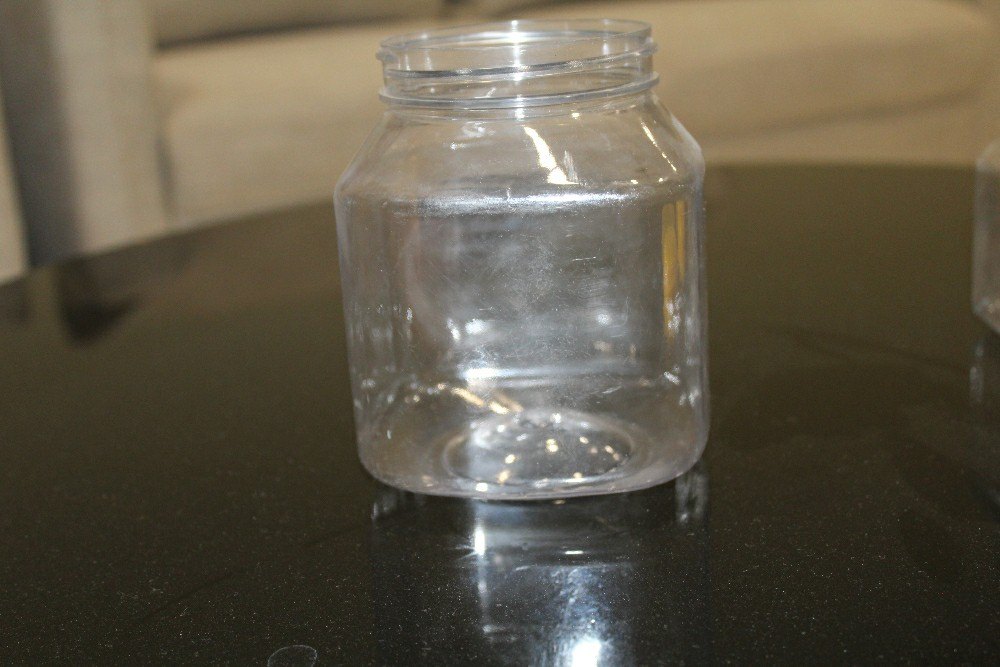 Pet Plastic Transparent 1 Litre Square PET Jar, Pack Type: Box