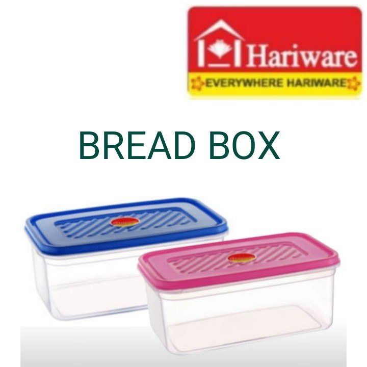 Transparent Rectangular Plastic Storage Bread Box, Capacity: 2 kg