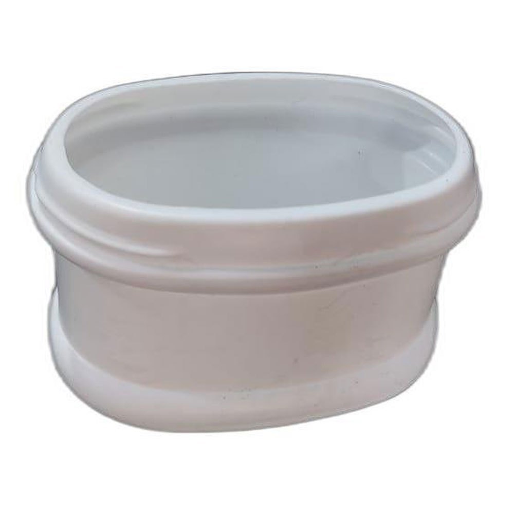 Air Tight Powder, Catchup and Pickles White Oval HDPE Container, For Storage, Capacity: 250gm