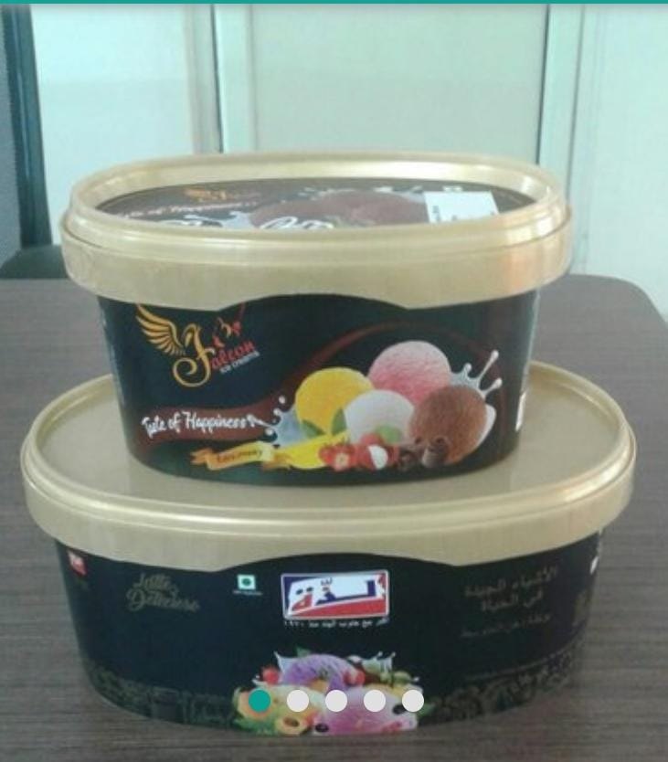 White Polypropylene Oval Ice Cream Containers, Packaging Size: 500 ml, Capacity: 500, 1000