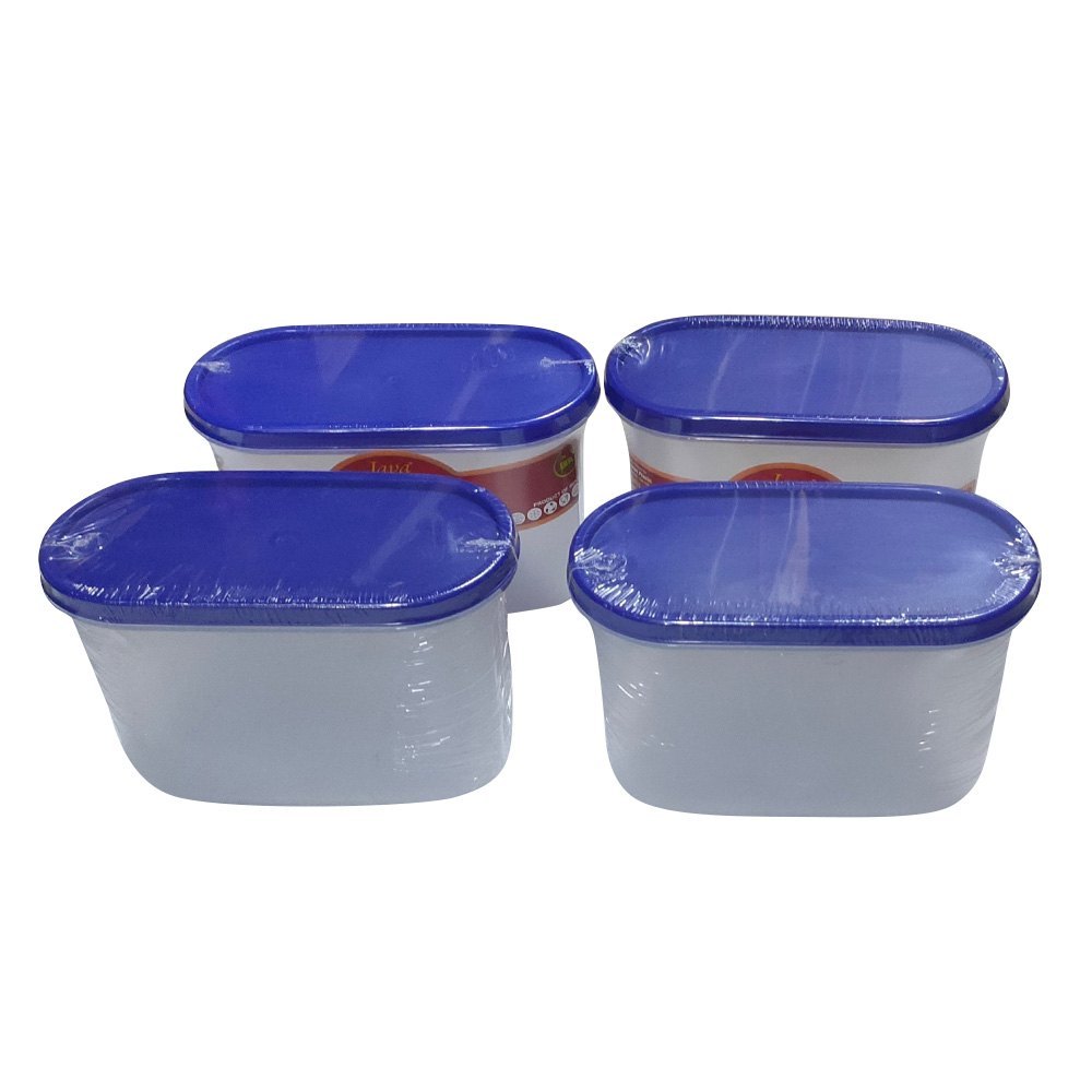 Plastic 1kg Blue Oval Storage container, For Kitchen